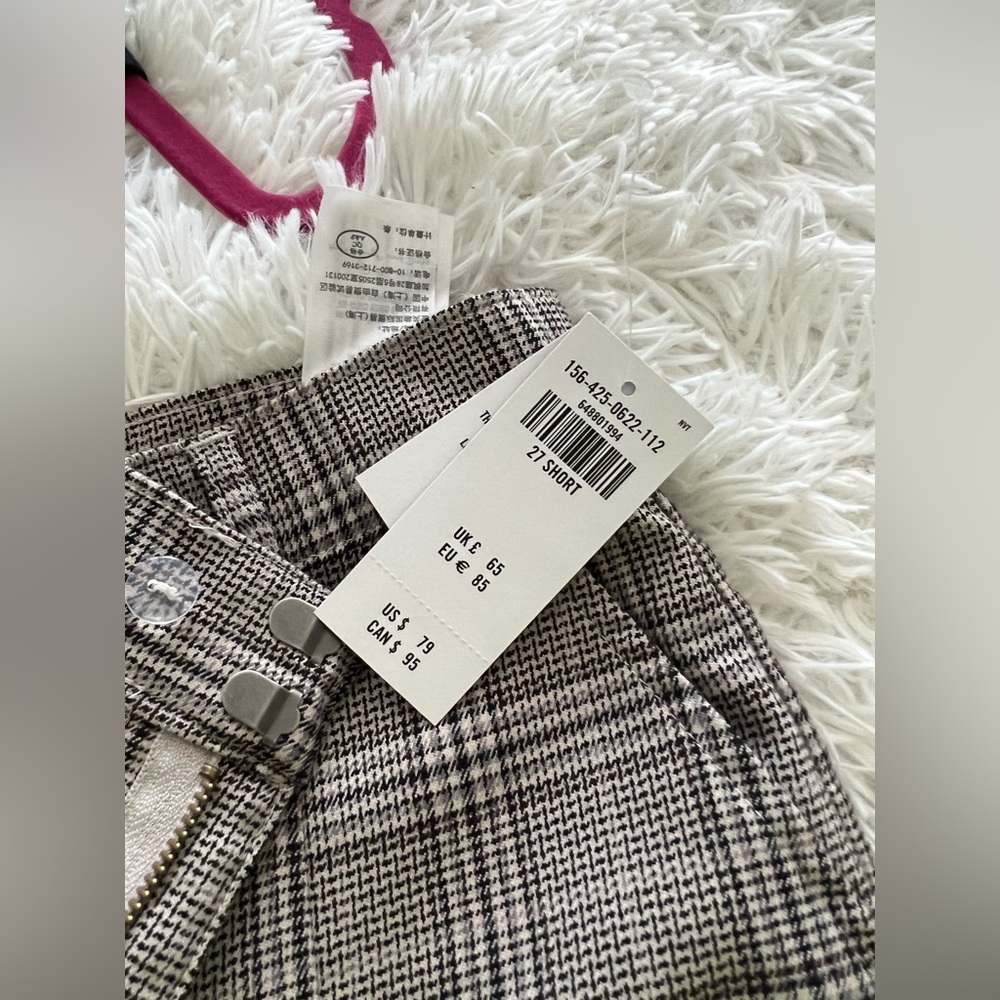 Abercrombie split hem plaid trousers. 27 short - Picture 3 of 4